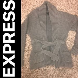 Express tie cardigan